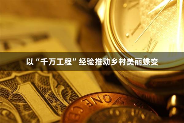 以“千万工程”经验推动乡村美丽蝶变